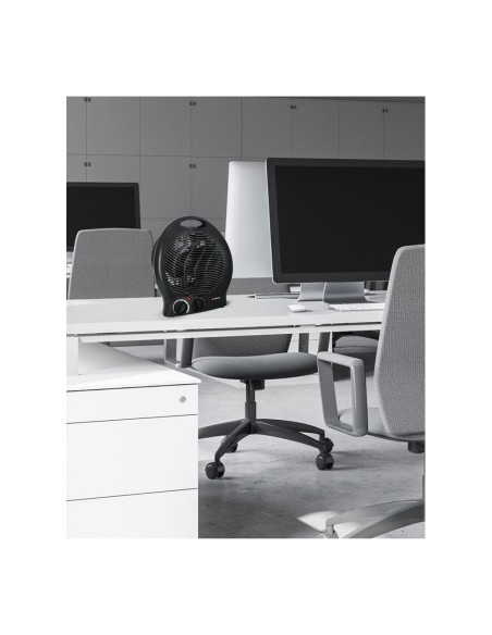 Calefactor compacto negro, 2000 w 21 x 12,5 x 26 cm