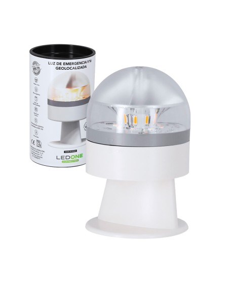 Baliza v16 de emergencia homologada conectada geolocalizable con dgt 3.0 pf erum vial blanca, sin ean individual