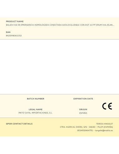 Baliza v16 de emergencia homologada conectada...