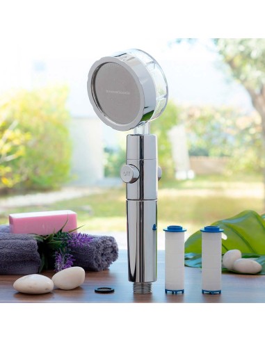 Mango de ducha con hélices de presión y filtro...