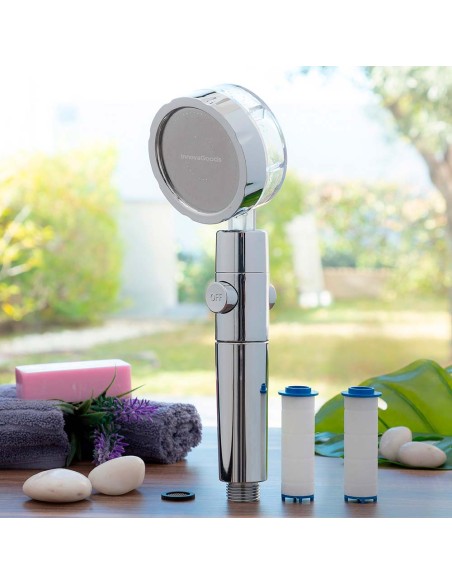 Mango de ducha con hélices de presión y filtro purificador, heliwer