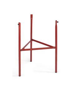 Trípode para quemador recubierto con pintura roja anticalórica, 75 cm