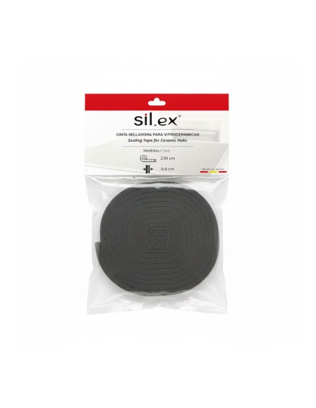 Cinta selladora para vitrocerámica gris oscuro, 0,4 x 230 cm