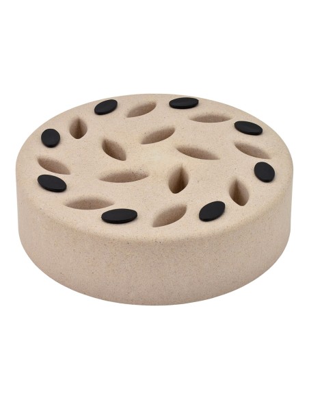 Comedero bambú, slow, beige, 800 ml, ø17,5 x 17,5 x 5 cm