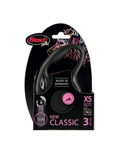 Correa extensible flexi classic xs negra, cinta 3 m, hasta 12 kg 2