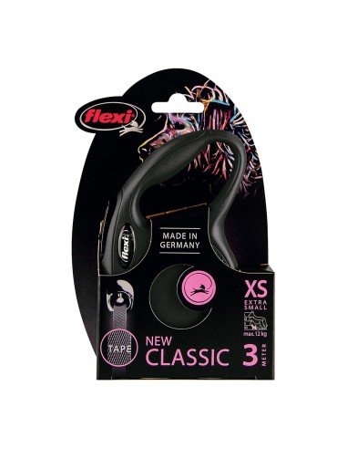 Correa extensible flexi classic xs negra, cinta...