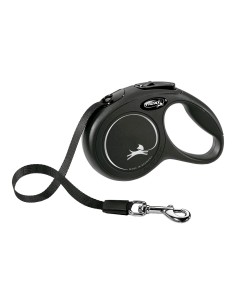 Correa extensible flexi classic l negra, cinta 5 m, hasta 50 kg