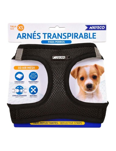 Arnés transpirable negro xs 35-40 cm