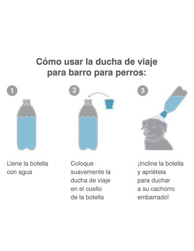 Adaptador botella mud dog ducha portátil