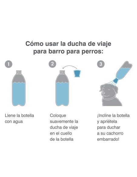 Adaptador botella mud dog ducha portátil