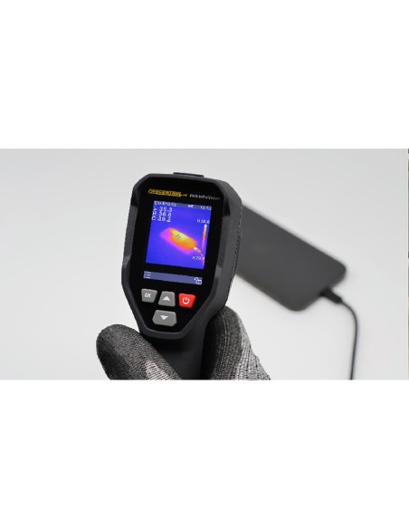 Cámara térmica infrarroja, 5,5 × 8 × 18 cm
