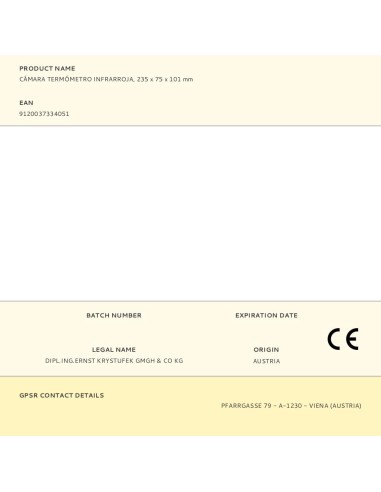 Cámara térmica infrarroja, 5,5 × 8 × 18 cm