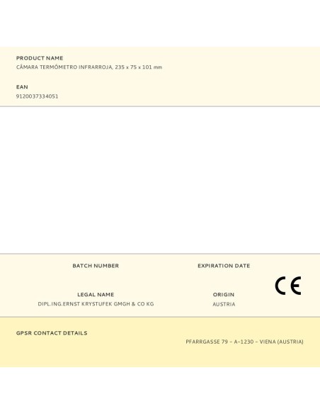 Cámara térmica infrarroja, 5,5 × 8 × 18 cm