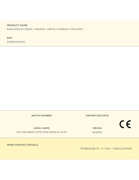 Buscador de líneas, tuberías, cortes, fusibles y circuitos