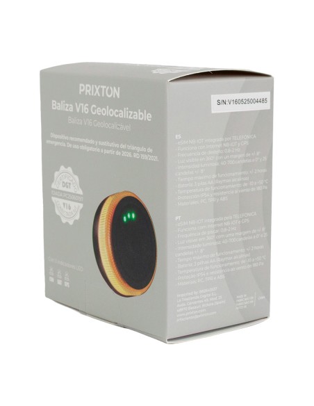 Baliza v16 de emergencia homologada conectada geolocalizable con dgt 3.0 prixton