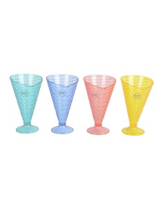 Vaso reutilizable diseño cónico, colores surtidos, set de 4 uds