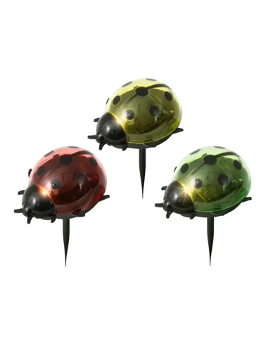 Estaca solar en forma de mariquita, colores surtidos