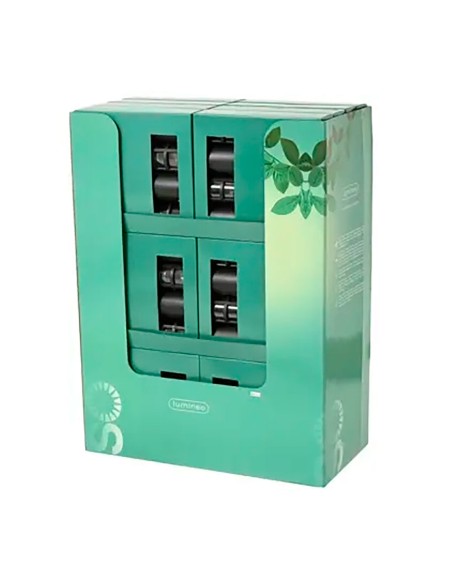 Estaca solar negra 1 led, 3 im, función fija, set de 4 uds