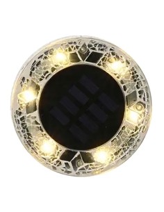 Estaca solar redonda de cristal leds, 7 im, ø11,5 x 13 cm 2
