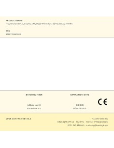 Figura de animal solar, 3 modelos variados: búho, erizo y rana 2