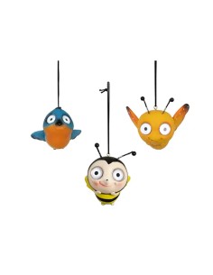 Figura de animal solar 2 leds, para colgar. modelos variados