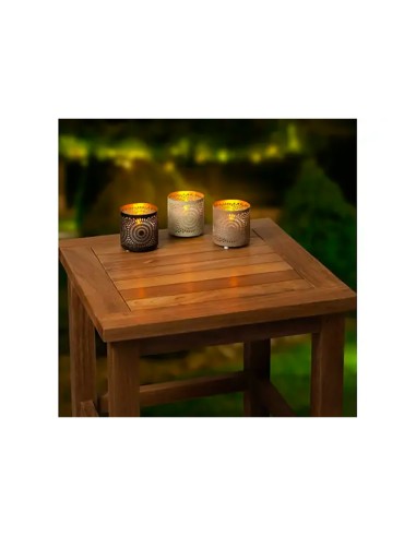 Vela solar con efecto de llama, colores variados