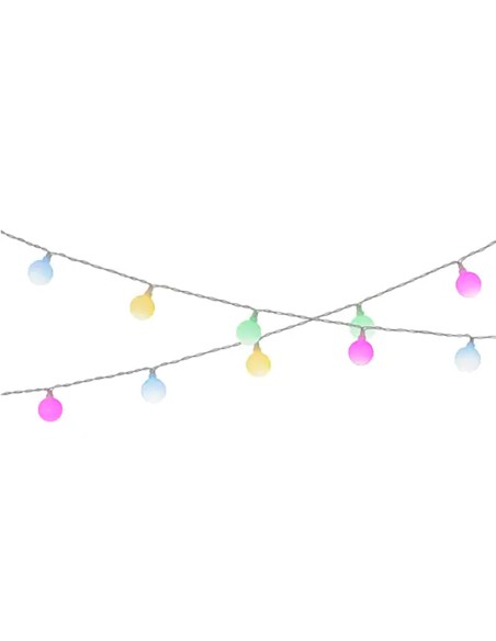 Guirnalda solar recargable, 30 leds, luz multicolor , ip44, 2,9 m
