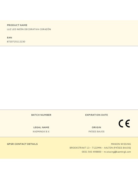 Luz led neón decorativa corazón