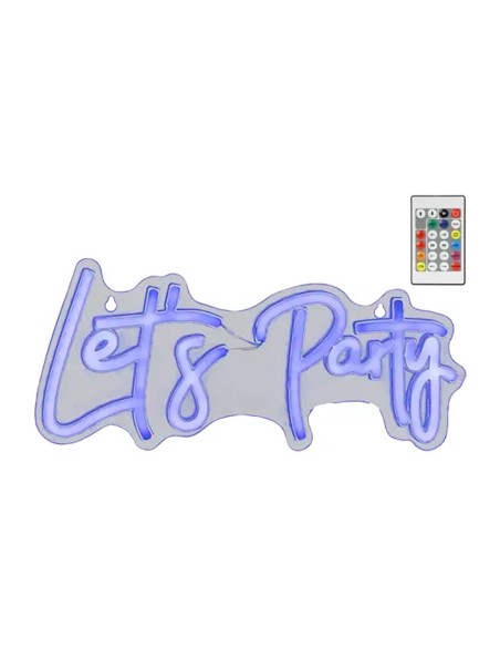 Luz led neón decorativa let´s party