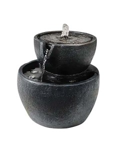 Fuente solar de poliresina, para exterior ip68, ø21 x 8,3 cm