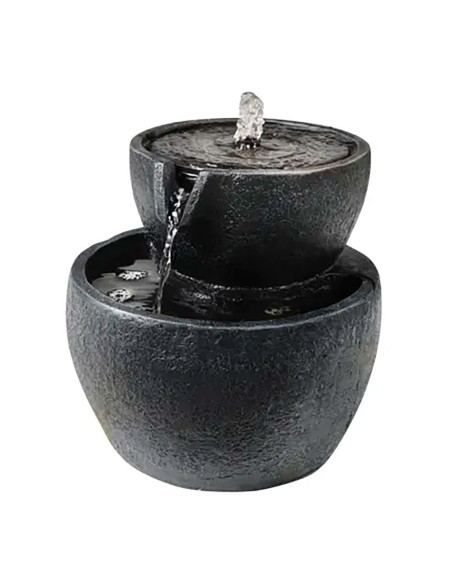 Fuente solar de poliresina, para exterior ip68, ø21 x 8,3 cm