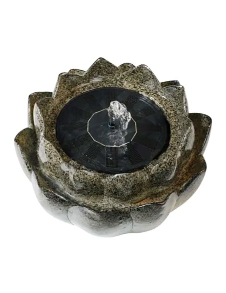 Fuente solar en forma de flor de poliresina, para exterior ip68