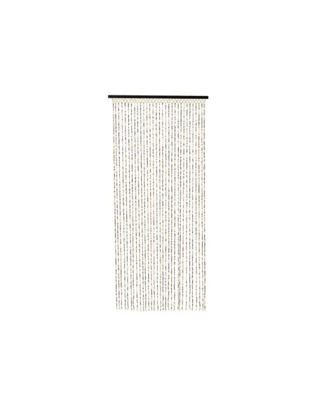 Cortina de bambú color marrón, dimensiones 90 x 200 cm