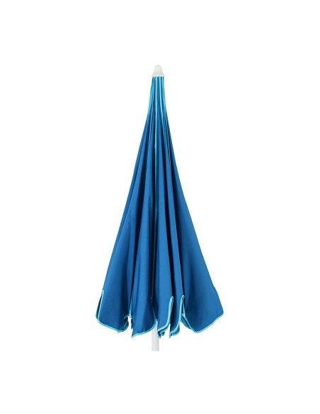 Sombrilla para jardín poliéster ø195 x 215 cm color azul ribete azul turquesa