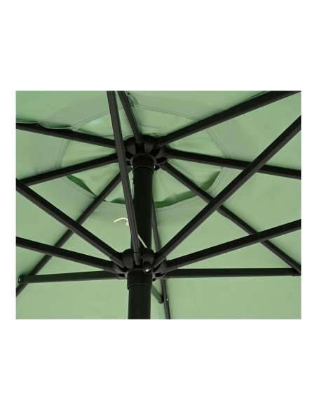 Sombrilla para jardín poliéster ø2,70 m color verde ribete blanco