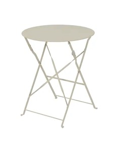 Set jardín mesa y 2 sillas plegables helsingborg de acero blanco 2