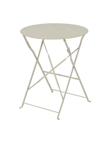 Set jardín mesa y 2 sillas plegables helsingborg de acero blanco