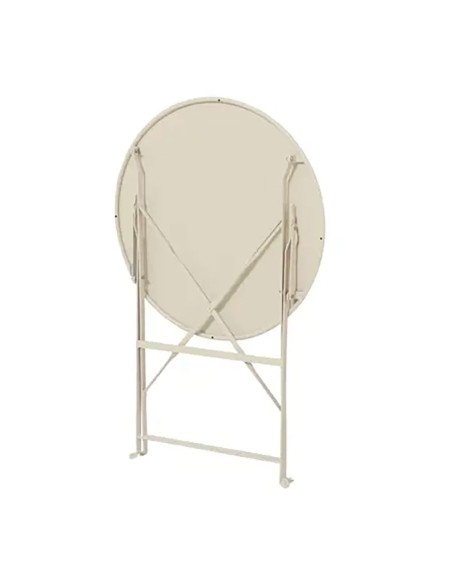 Set jardín mesa y 2 sillas plegables helsingborg de acero blanco