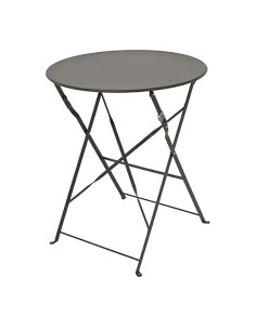 Set jardín mesa y 2 sillas plegables helsingborg de acero gris 2