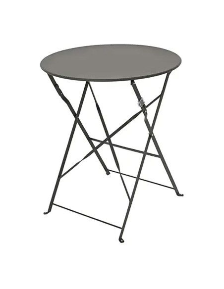 Set jardín mesa y 2 sillas plegables helsingborg de acero gris