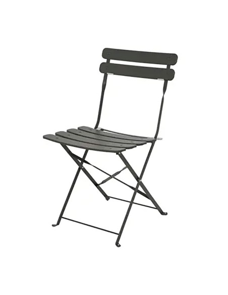 Set jardín mesa y 2 sillas plegables helsingborg de acero gris