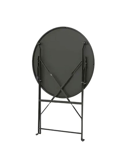 Set jardín mesa y 2 sillas plegables helsingborg de acero gris