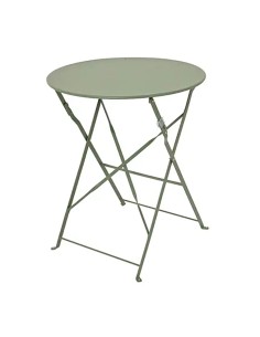 Set jardín mesa y 2 sillas plegables helsingborg de acero verde 2