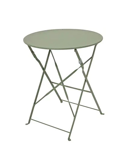 Set jardín mesa y 2 sillas plegables helsingborg de acero verde