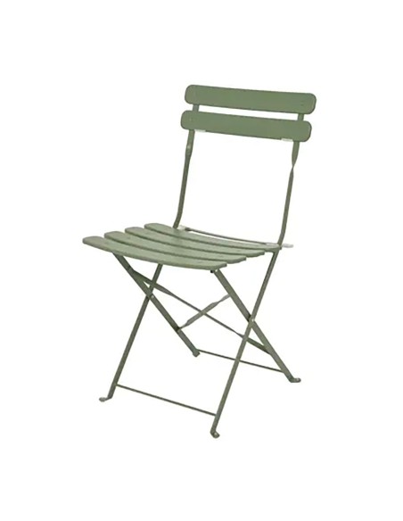 Set jardín mesa y 2 sillas plegables helsingborg de acero verde