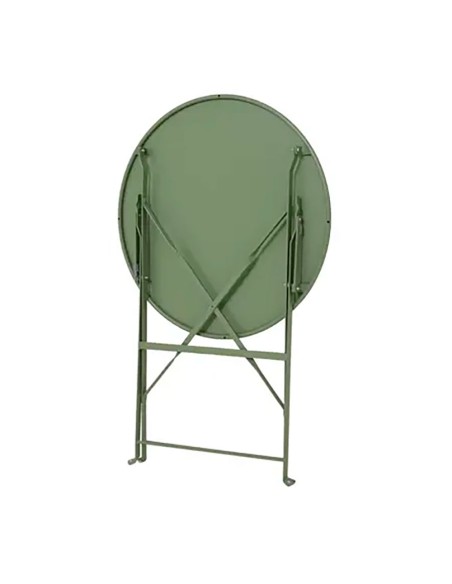 Set jardín mesa y 2 sillas plegables helsingborg de acero verde