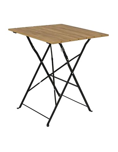 Set jardín mesa y 2 sillas plegables leeds marrón