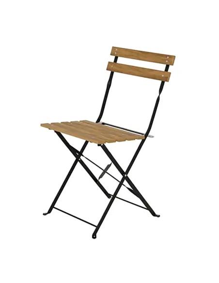 Set jardín mesa y 2 sillas plegables leeds marrón