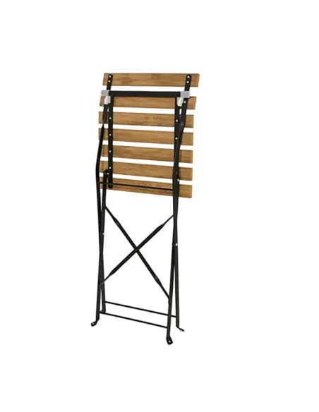 Set jardín mesa y 2 sillas plegables leeds marrón