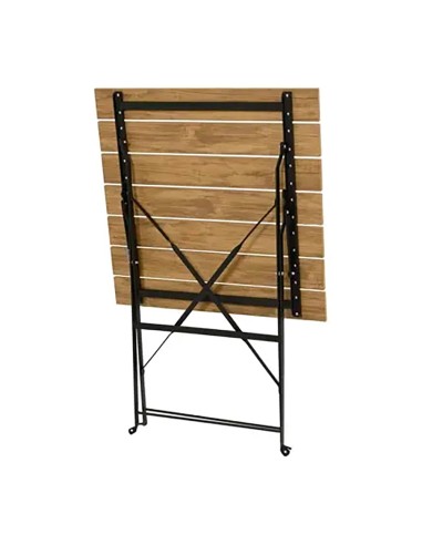 Set jardín mesa y 2 sillas plegables leeds marrón